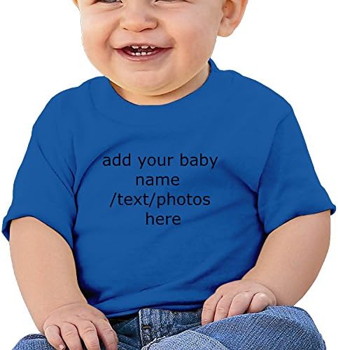 Baby Boys Lucky and Loved Custom Printed Personalized T-Shirt(RoyalBlue 18 Months)