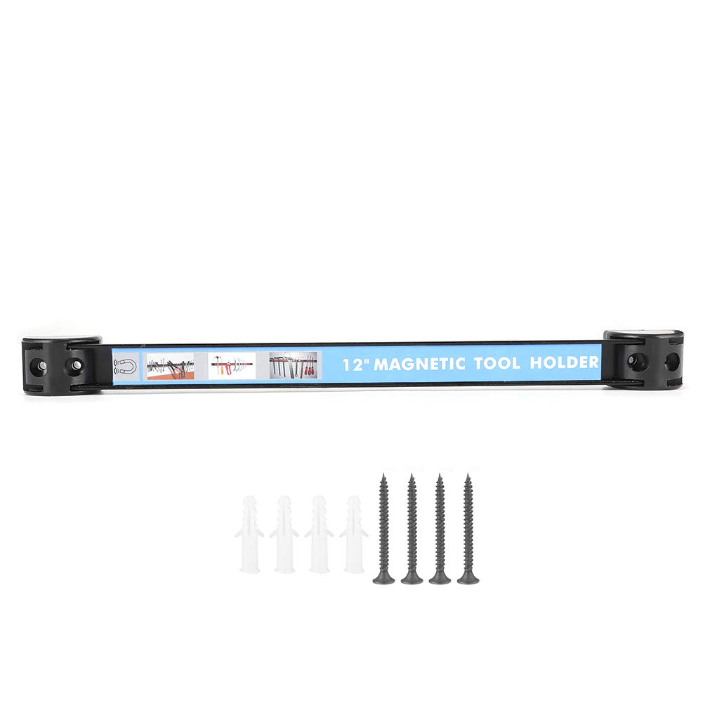 EVGATSAUTO Tool Storage Rack Magnetic Tool Holder Organizer Shelves Connecting Strip for Garage Workshop Garage Rack Socket Storage Strip (12")