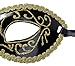 Coxeer Women's Masquerade Mask with Removable Collapsible Stick Black