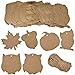 Supla 120 Pcs Maple Leave Owl Pumpkin Acorn Paper Cutouts with Holes Party Brown Kraft Xmas Tags Cards with Jute Strings Hang Labels Tags Candy Favor Tags Rustic Name Table Place Cards Escort Cards