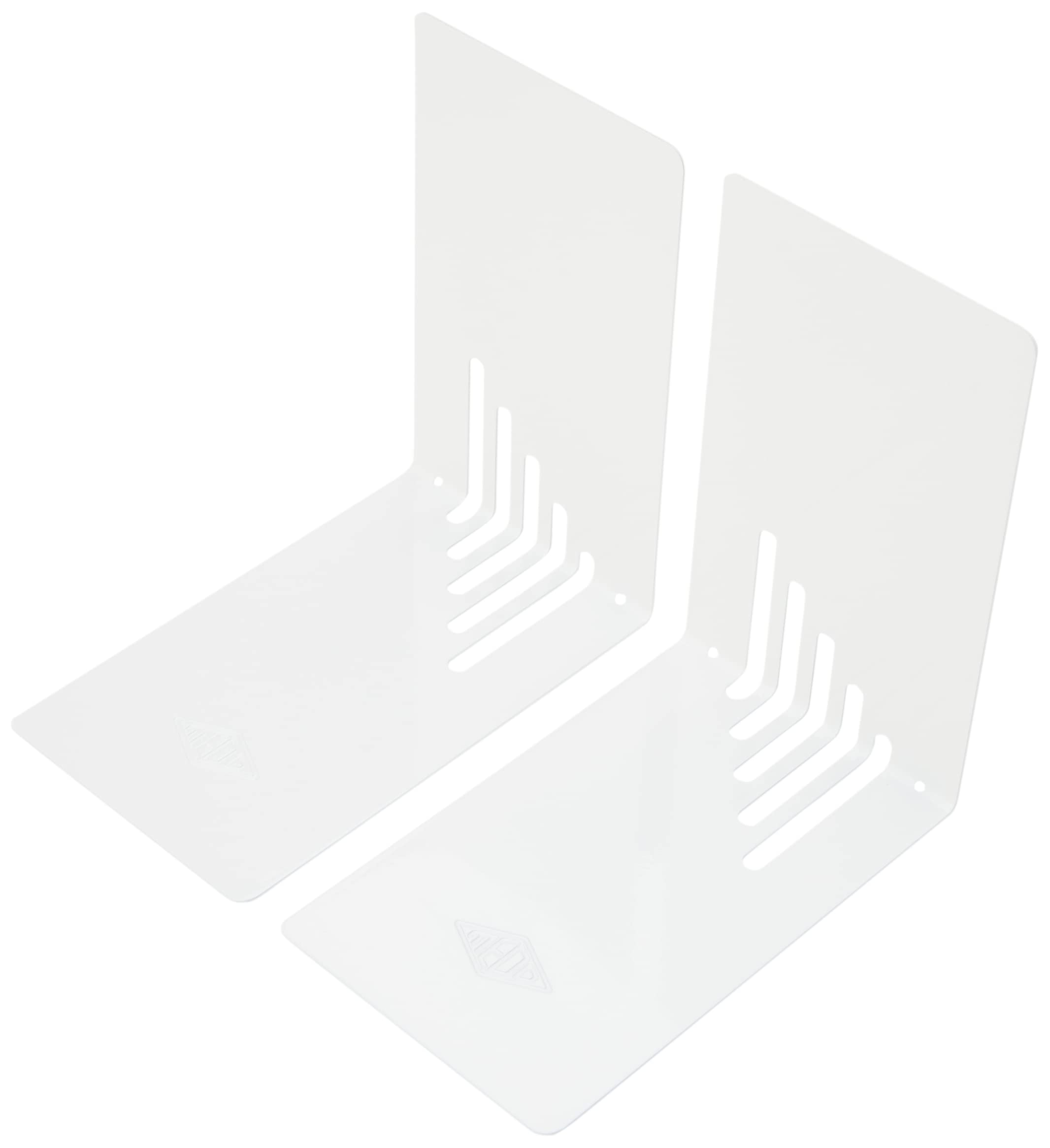 Wedo 1021000 Metal Bookend, 14 x 8.5 x 14 cm Set of 2) – White