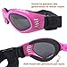 Petleso Pet Goggles , Stylish Dog Sunglasses for UV Stop Waterproof Windproof Anti-fog Eye Protection - Pink
