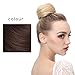 SARLA Ballet Bun Extensions Chestnut Brown Synthetic Drawstring Updo Hair Bun Hair Piece for Women Girls Lady Donut Chignon