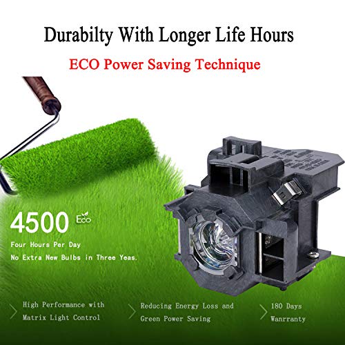 EWO'S ELP42 Replacement Projector Lamp for ELPLP42/V13H010L42 Epson Powerlite 83+ 83C 83 83H 410W 822P 822+ 83V+ EMP-83H EX90 Projector Lamp Bulb Replacement