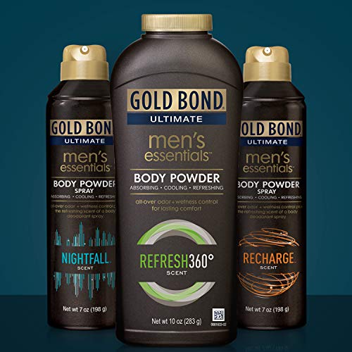 Gold Bond Ultimate Men's Essentials Body Powder Spray 7 oz. Nightfall