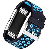 For Fitbit Charge 2 Bands, Maledan Replacement Accessory Sport Bands With Air Holes for Fitbit Charge 2 HR, Large