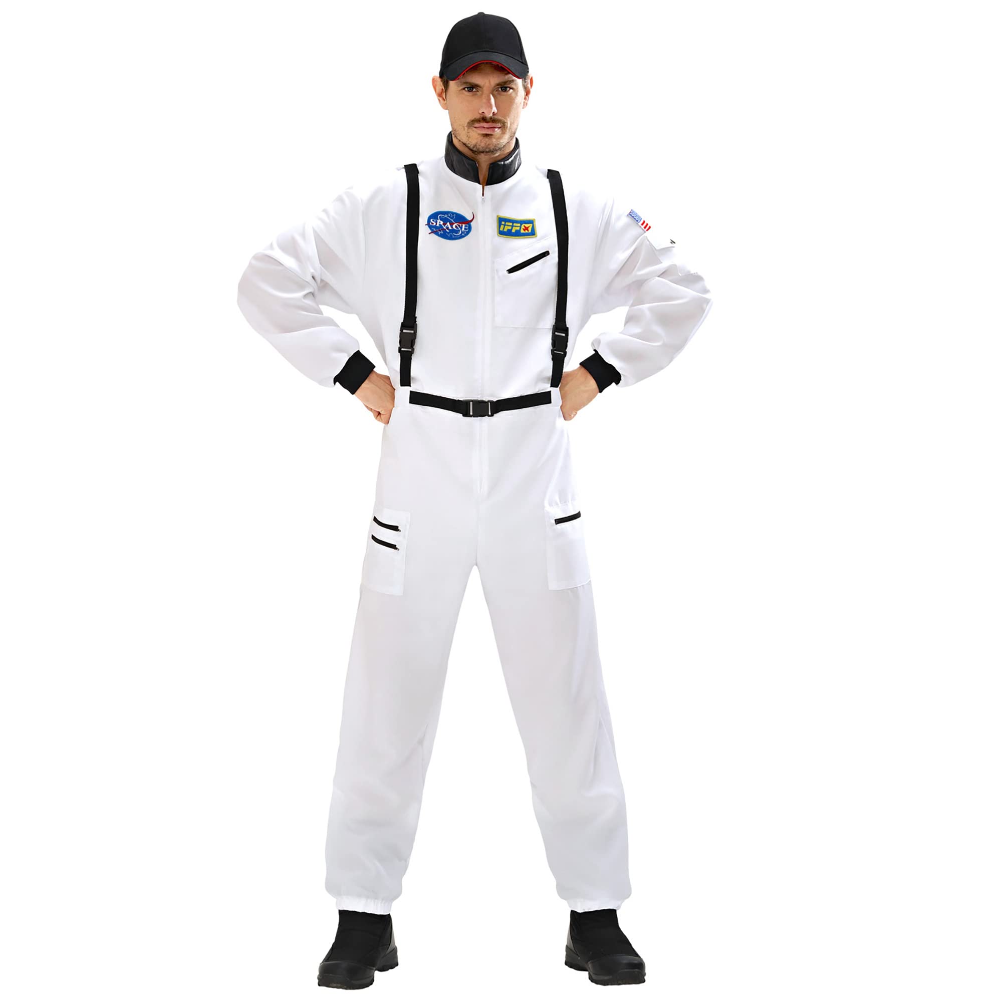 W WIDMANN MILANO Party Fashion - Men's Astronaut Space Suit, Carnival, Theme Parties, Size M, White — image 1