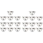 20Pcs Silver Friendship Heart Charm Necklaces, Necklace Layering Clasps, Metal Love Buckle Pendant Heart Shape Necklace Clasp Closures Bracelet Extender Jewelry Clasps, Jewelry Findings