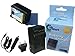Replacement for Canon FS100 Battery and Charger with Car Plug and EU Adapter - Compatible with Canon BP-808 Digital Camcorder Batteries and Chargers (Decoded 890mAh 7.4V Lithium-Ion)