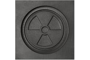 PMC SUPPLIES LLC Small - Radiation Symbol 3D Graphite Ingot Mold for Precious Metal Casting Gold Silver Copper Aluminum Melting