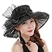 SAFERIN Women's Organza Church Kentucky Derby Fascinator Bridal Tea Party Wedding Hat