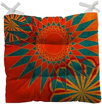 Handmade Boho Outdoor Patio Seat Cushions - Orange Bohemian Patio Cushion - West Indies Morrocan | UBU Republic