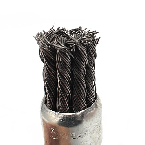 1" Wire Knot End Brush Stainless Steel with 1/4" Shank For Die Grinder Drill 2Pcs