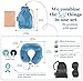3in1 - Travel Neck Pillow with an Excellent 3D Sleep MASK, 1 Pair of HIGH- Fidelity EARPLUGS and a Compact Carry Bag – All The Best Things to Relax Your Mind Wherever You are – MyTravelUp (Blue)