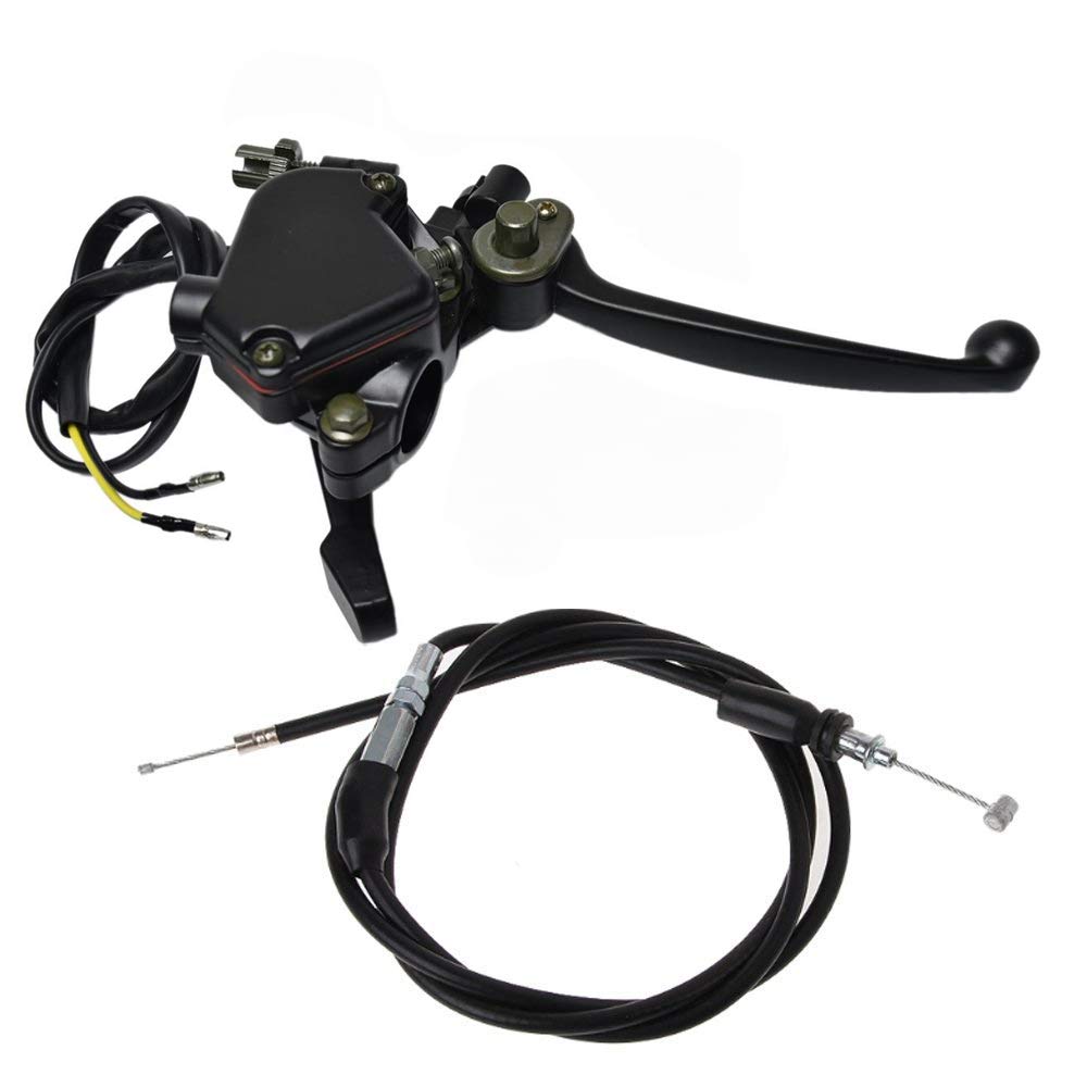 7/8" 22mm Thumb Throttle Cable with Dual Brake Lever Assembly for 50cc