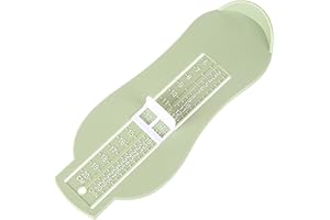 Baost 1Pc Professional Baby Foot Measuring Gauge Kids Shoe Sizer Infant Toddler Foot Measure Tool Shoes Size Measuring Ruler for 0-8 Years Old Use Green