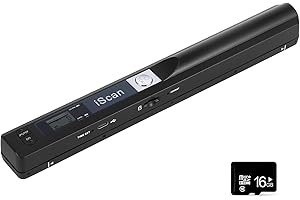 Portable Document & Photo Scanner, ANNCARY 900DPI Handheld Wand Scanner for A4 Pages, Books, Pictures, Mobile JPG/PDF Scanning, USB 2.0 High-Speed Transfer, Supports Micro SD Card for Laptop