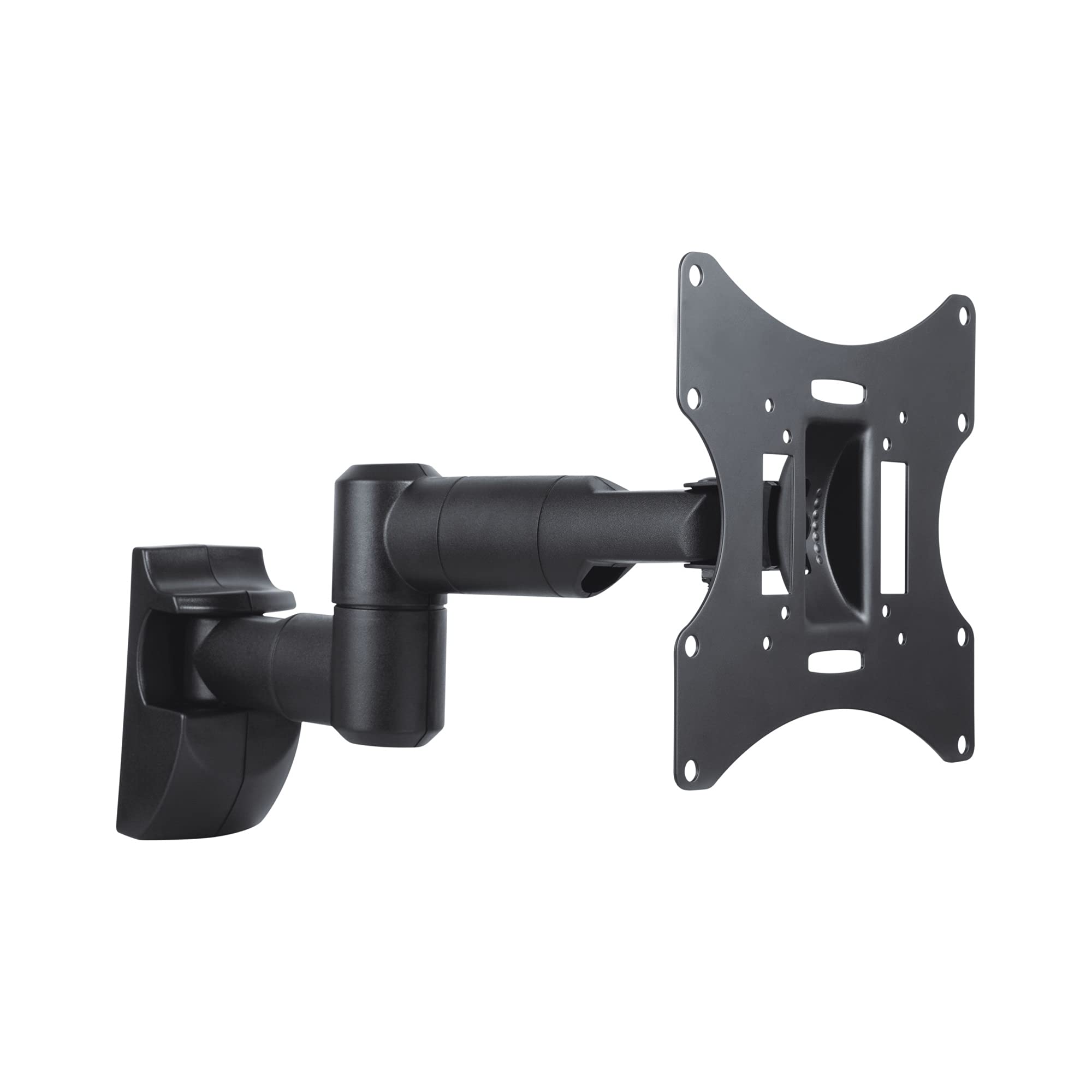 conecto SA-CC50251-V2 Wall Mount for Monitors and TVs up to 42 Inches, Swivelling (+/-90°), Tilting (+/-20°), VESA 50x50,75x75,100x100,200x100,200x200,Max. 30.0 kg Load Capacity, White, Black