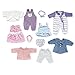 You & Me 5-Pack Playtime Outfits for 12" - 14" Dolls (Includes Matching Accessories)