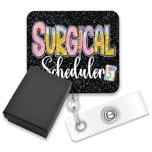 AGMDESIGN Surgical Scheduler Funny Badge Reel Retractable Alligator Clip, Scheduler Badges, Reel Gifts for Surgery Scheduler Nurse Doctor Medical Team, Nurse ID Holder, Surgical Badge Clip at Amazon