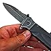 VORTEK Ball Bearing Pivot System Heavy Duty EDC Folding Pocket Knife: 8Cr13MoV Razor Sharp Blade - LMF Style Pommel with Lanyard - Smooth Fast One Hand Opening