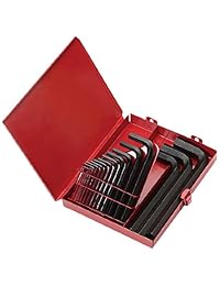 Wright Tool 9e10118 Juego de llaves hexagonales corto, juego de 18