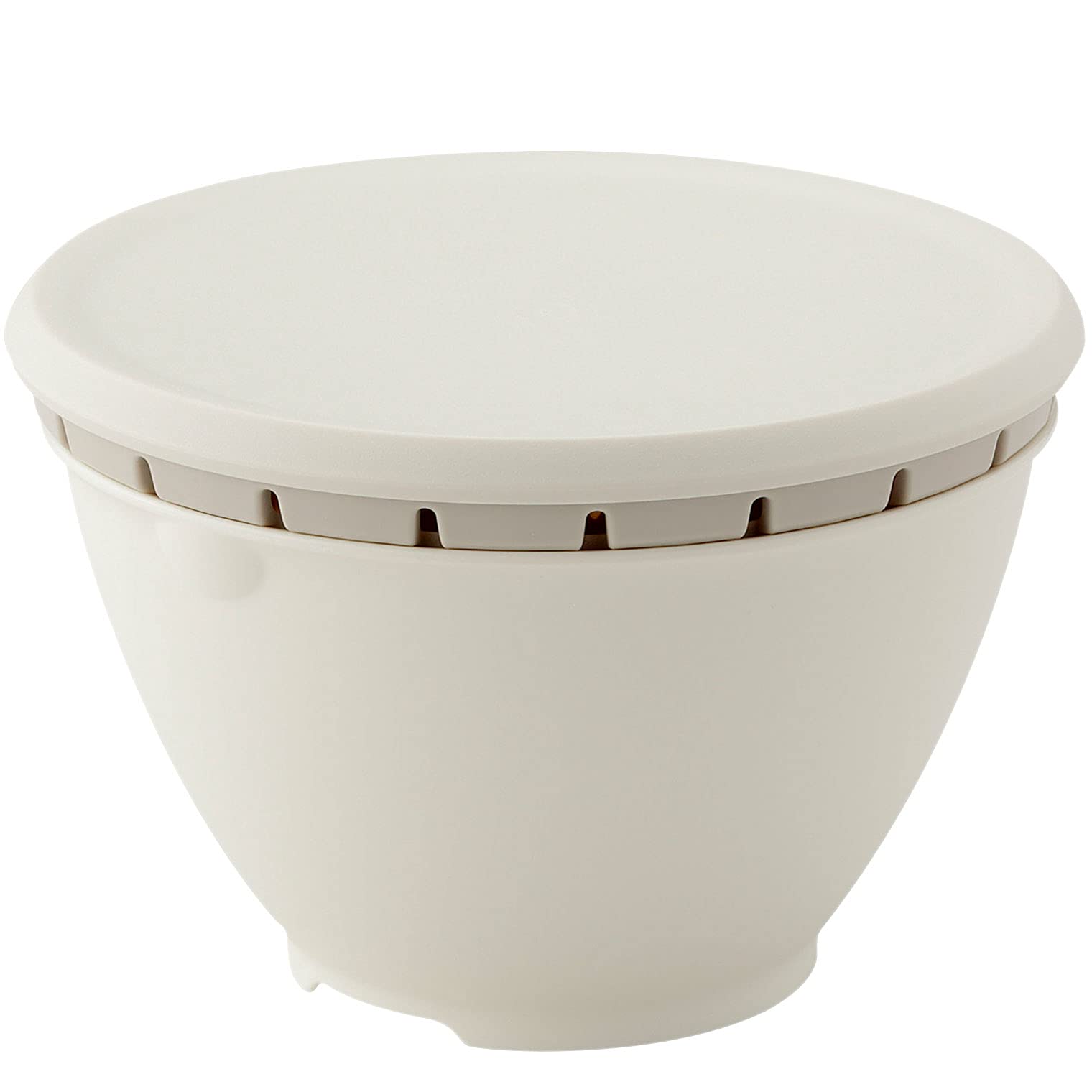 リス ザル ボウル セット ふた付きボールコランダー 500ml S ホワイト 18cm リベラリスタ 電子レンジ対応 日本製商品画像