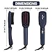 MEXITOP Ionic Hair Straightener Crescent Brush Comb,MCH Ceramic Heating, LED Display, Adjustable Temperatures, Anti Scald Hair Straightening for All Hair Types/4 Bonus Included/Matt Black