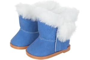Sunportzida Doll Boots 18 Inch Doll Shoes 1 pairs Snow Boots Doll Decoration Accessories Fits 18'' American Dolls (Blue)
