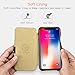 iPhone X Leather Case,Icarercase Genuine Vintage Leather Side Open Case in Slim Thin Design, Flip Folio Style Cover with Magnetic Closure for Apple iPhone 10 5.8 Inch - Brown