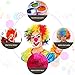 LOVEINUSA Clown Wig Set, Christmas Red Clown Nose Fluffy Afro Synthetic Clown Wig for Men Women Party Cosplay Anime Party Xmas Costume Prank Fancy Funny Wigs