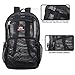 Deluxe See Through Mesh Backpack with Bungee Cord & Adjustable Padded Straps for Swimming, Travel (Black)
