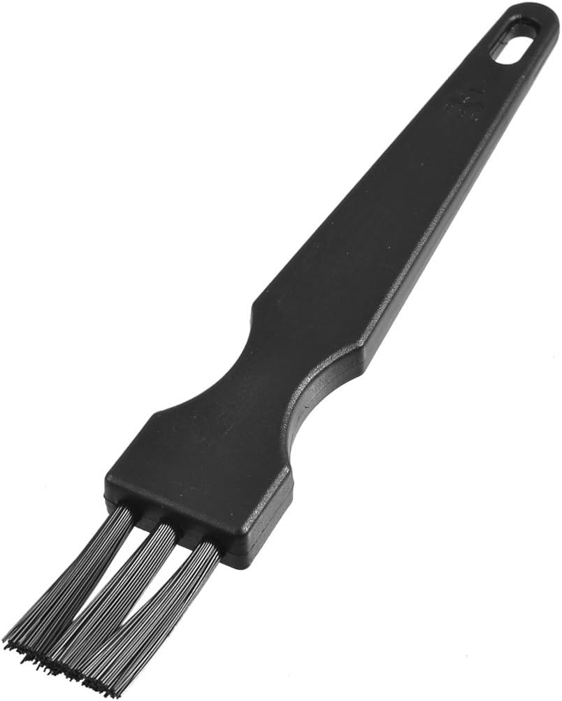 sourcingmap Black Plastic Flat Handle 3 Bunch Bristle Anti Static Brush