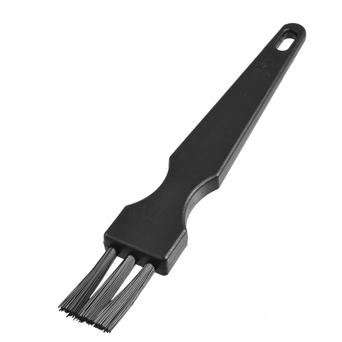 sourcingmap Black Plastic Flat Handle 3 Bunch Bristle Anti Static Brush
