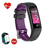 AUNEY Fitness Tracker Color Screen Sport Band Smart Wristband Bracelet Waterproof Activity Heart Rate Sleep Monitor Pedometer sport band for IOS and Android