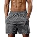Gash Hao Athletic Gym Shorts Mens Workout Running Bodybuilding Training Short, Gray, Large