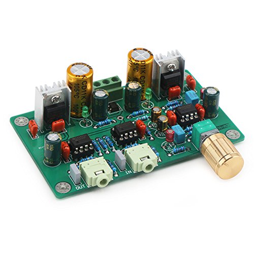 DROK Portable Headphone Amplifier Module Dual AC 12-16V Input Lossless Earphone Audio Amplifier Board with Volume Potentiometer, Stereo Speaker Preamplifier for Smartphone/PC/Digital Player