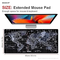 Blue Leopard Large Gaming Mouse pad Space Wide Full