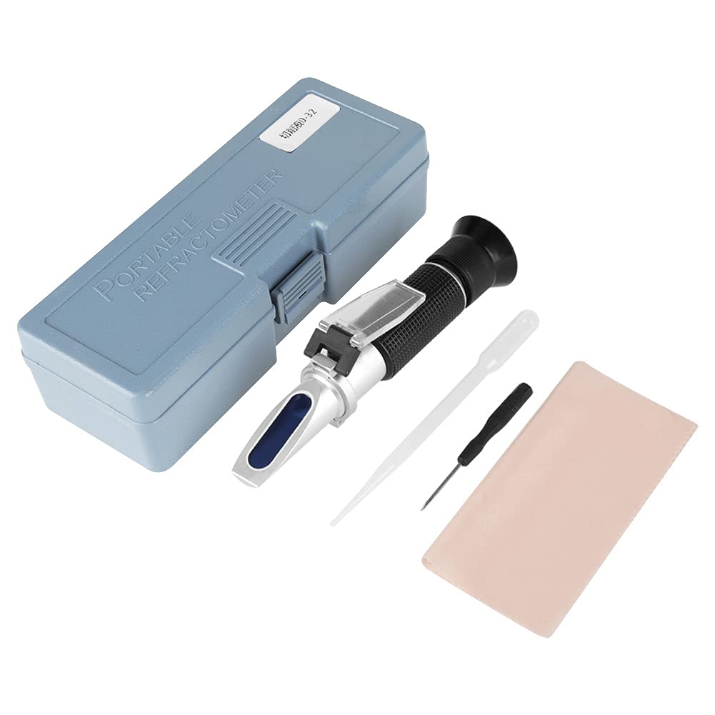 Professional Refractometer, Hand Held Accurate Refractometer Salinity Cutting Oil Fluid Refractometer for Seawater Aquarium(Cutting Fluid Tester 0-32%)