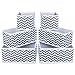 Storage Bins, iSPECLE Foldable Cloth Storage Cubes Drawer Organizer Closet Underwear Box Storage Baskets Containers Drawer Dividers for Bras, Socks, Scarves, Cosmetics - Set of 6, Grey Chevron Pattern