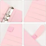 falllea A5 PU Leather Ring Binder Pink 6 Ring Travel Journal Planner view 4