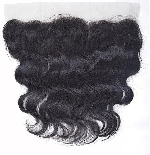 Ballice Hair brazilian Hair Lace Frontal Closure 13x4 with Free Part Bleached Knots Virgin Lace Frontal Closure (16 inches, Body Wave)