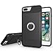 iPhone 7 Plus Case,IWAVION Hybrid Dual Layer Soft TPU and Hard Armor Rugged Heavy Duty Shockproof Anti-Scratch Case with 360 Degree Rotating Ring Grip kickstand for Apple iPhone 7 Plus 5.5