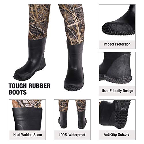 Hisea Kids Chest Waders Neoprene Fishing Waders for Toddler & Children