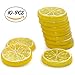 Hagao Fake Lemon Slice Artificial Fruit Highly Simulation Lifelike Model for Home Party Decoration Yellow 10 pcs