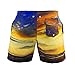 Matereek Men's Shorts Stripe Effect Sweamwear Swim Trunks