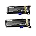 Blomiky 2 Pack 7.4V 2700mAh with EC2 Plug and Charger Replacment for H ubsan H501S and H501S Pro RC Quadcopter Drone H501S Battery Black 2