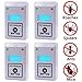 4PCS Ultrasonic Pest Repeller Repellent, Uses the Latest Ultrasonic Technology Againsts Rodents, Rats, Mice, Squirrels, Insects, Bugs, Spiders, Cockroaches, Flies, Ants [Free Night Light]