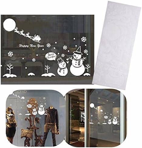 Large Christmas Snowman Snowflake Santa Wall Decal Vinyl Window Sticker Kids Art Decoration