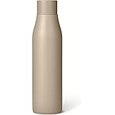 Amazon Basics Insulated Stainless Steel Water Bottle, 20 oz., BPA-Free, Linen Gray
